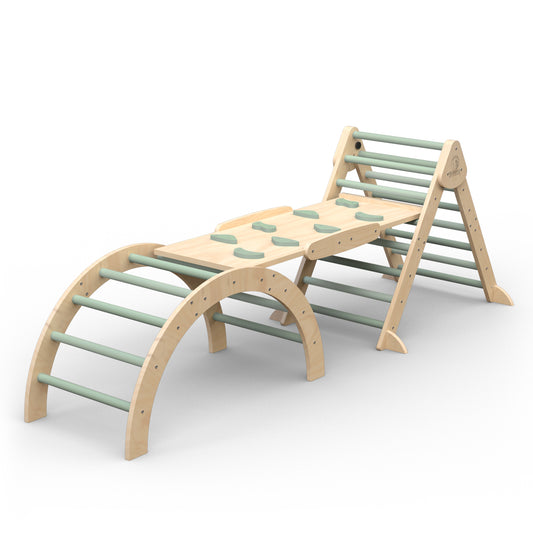 Faded Sage Green Pikler Triangle Set